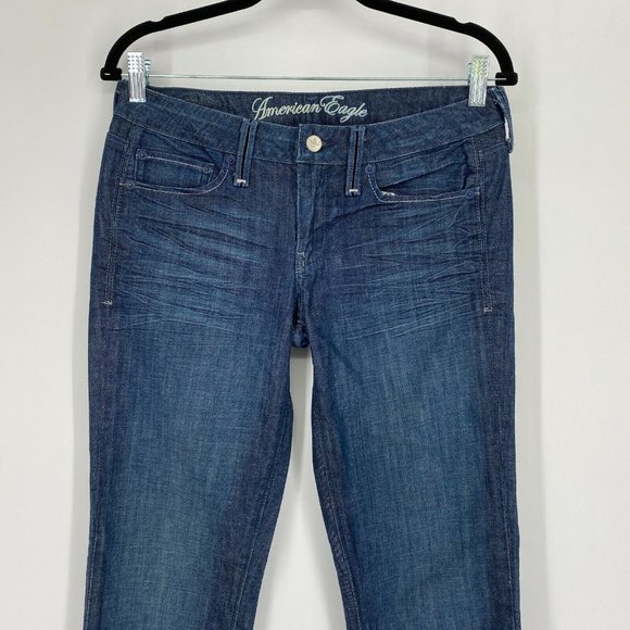 American Eagle True Bootcut Jeans Women's Size 6 Mid Rise Stretch Denim Blue - Picture 2 of 12